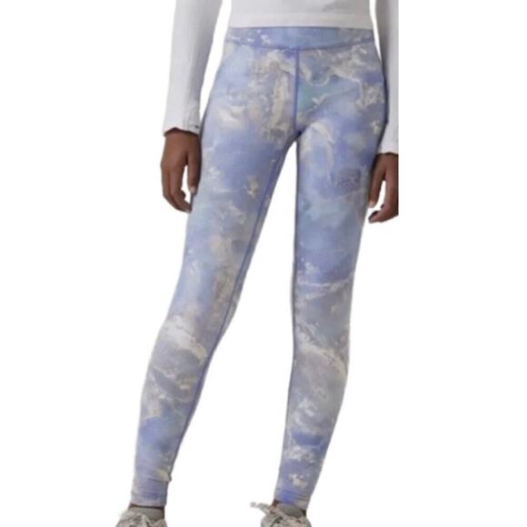 Athleta Girl NWT High Rise Chit Chat Tight Blue Marble Sky Swirl Size XXL 16 - Picture 1 of 9